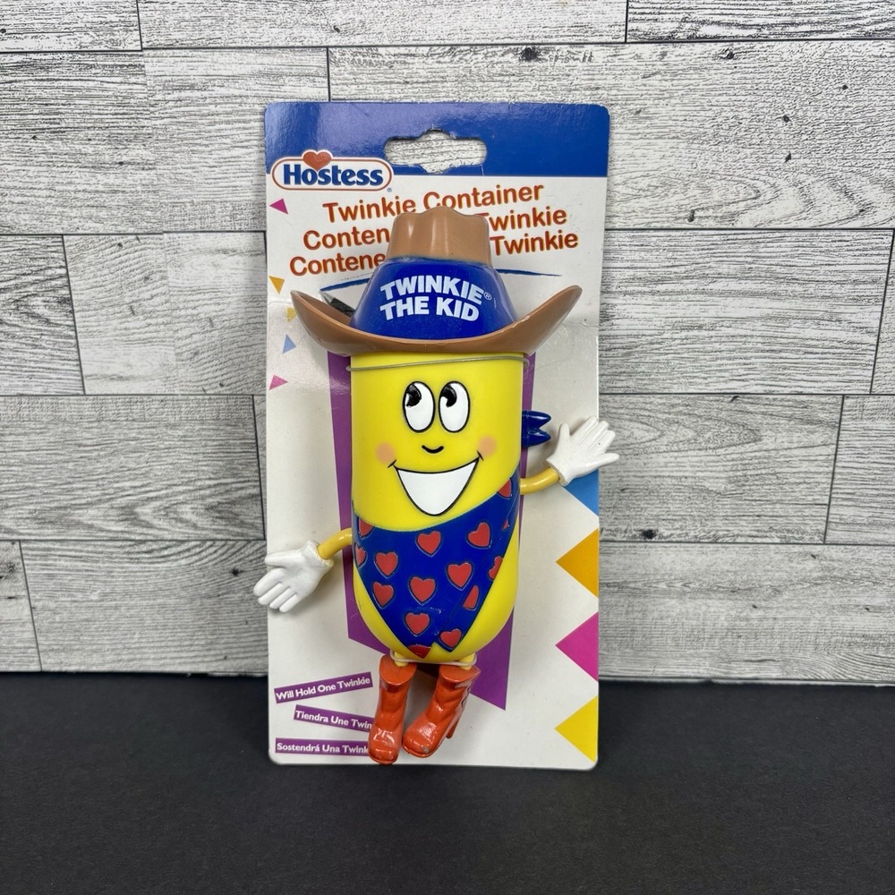 Hostess Twinkie Kid Twinkie Holder Cowboy Food‎ Storage Container Case 2001 NEW